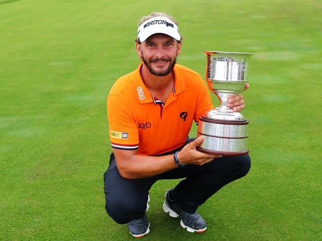 A happy Joost Luiten with the KLM Open trophy